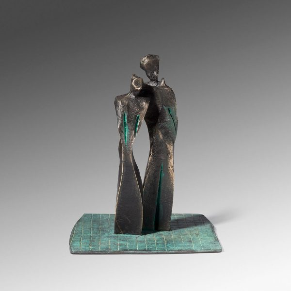 Figura "Home i Dona" de bronze oxidat
